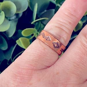 Vintage Bell Trading company Size 5 solid copper Native American ring